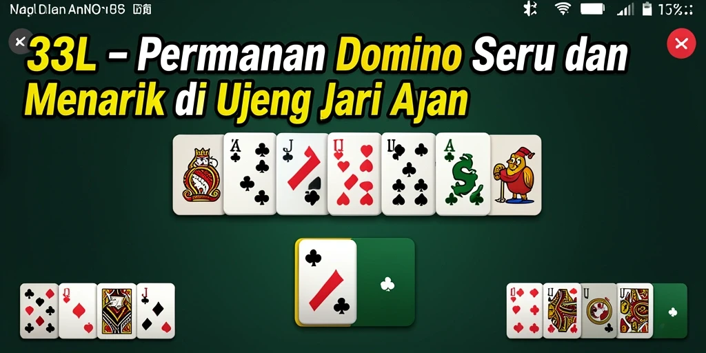 Tampilan gameplay seru saat bermain Domino di 33L.