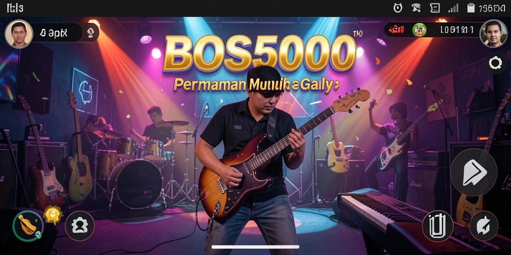 Tampilan gameplay yang menampilkan aksi musik yang interaktif dan seru.