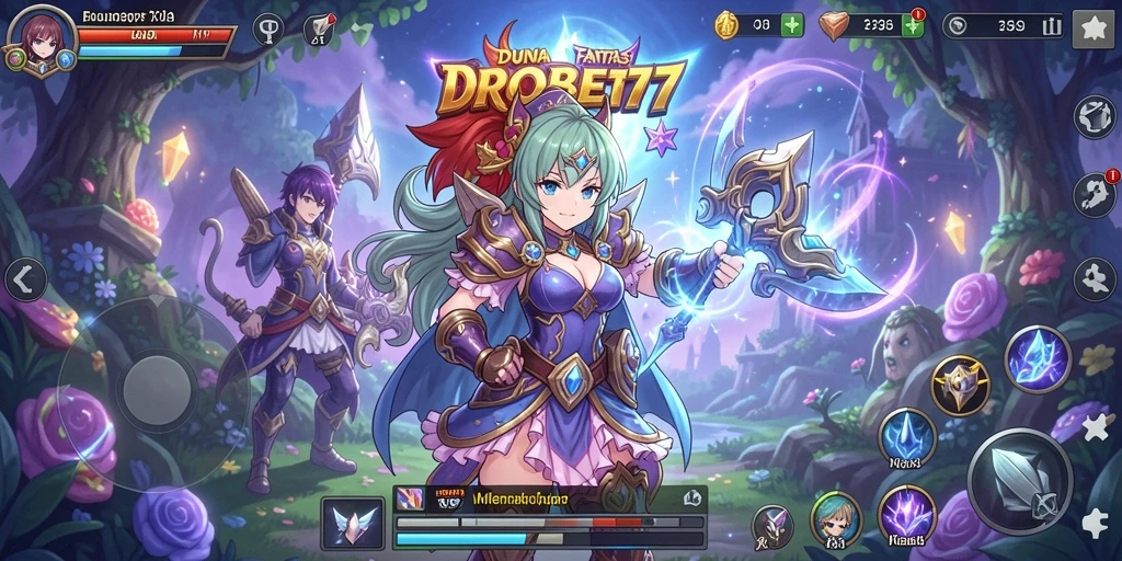Screenshot utama BROBET77 menampilkan aksi karakter Anime yang epik.