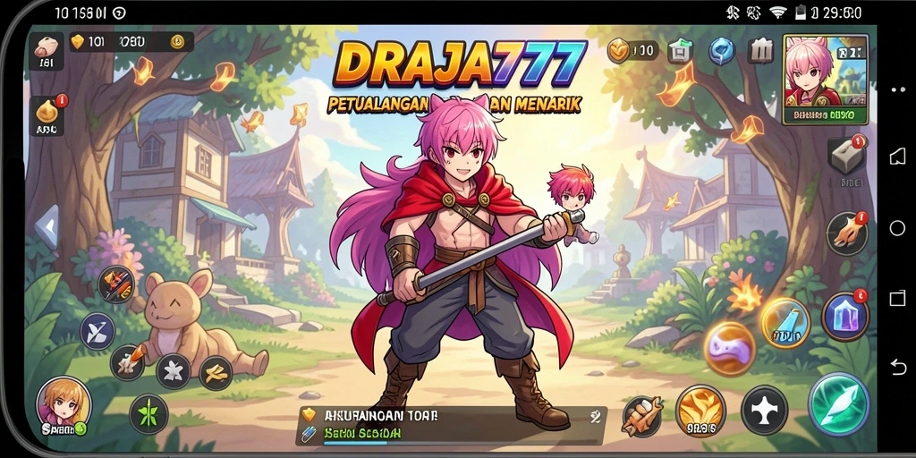 Tampilan gameplay DRAJA777 yang mendebarkan dan penuh warna.