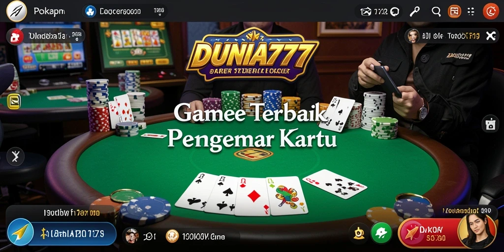 Tampilan menarik dengan gameplay Poker di DUNIA777.