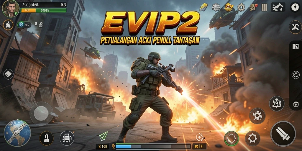 Tampilan gameplay seru dalam petualangan aksi di EVIP2.