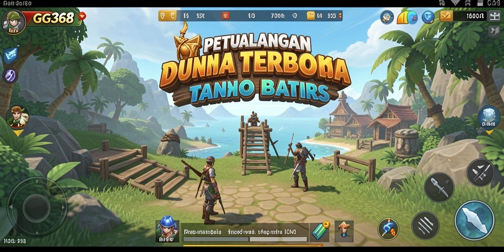 Screenshot gameplay GG368 menampilkan petualangan mendebarkan di dunia terbuka.