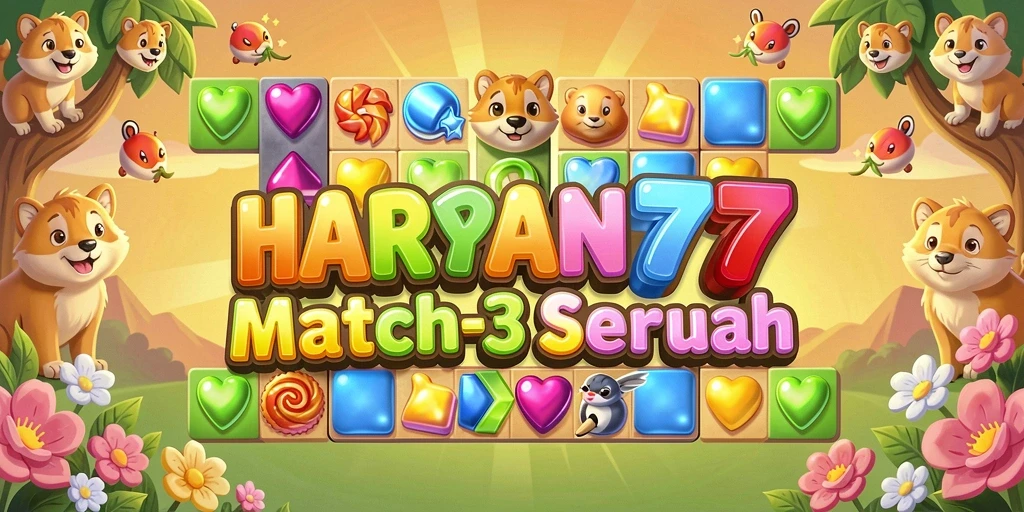 Tampilan menarik gameplay HARAPAN777 dengan kombinasi warna-warni.