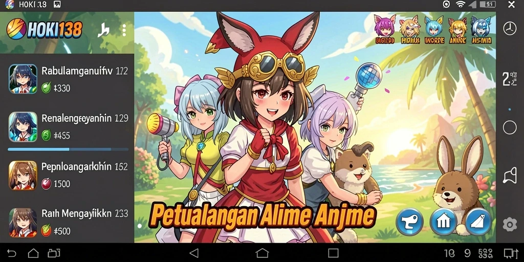 Tampilan gameplay HOKI138 dengan karakter Anime yang menarik.