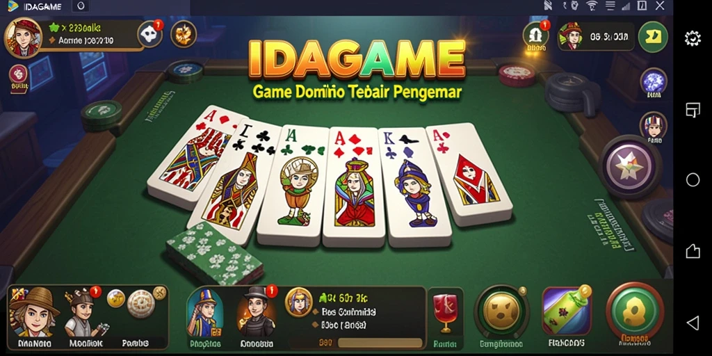 Screenshot gameplay IDAGAME menampilkan permainan Domino yang seru.