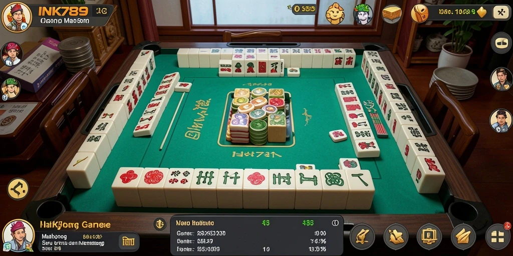 Tampilan gameplay INK789 yang menarik dan penuh warna dalam permainan Mahjong.