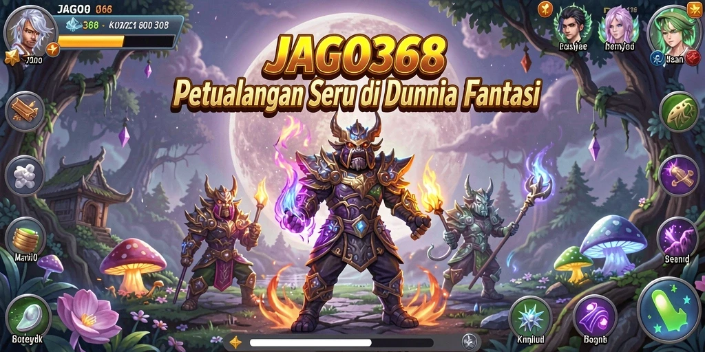 Screenshot utama JAGO368 menampilkan gameplay petualangan yang seru.