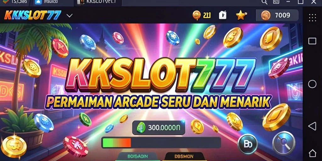 Screenshot gameplay KKSLOT777 menampilkan keseruan permainan arcade.