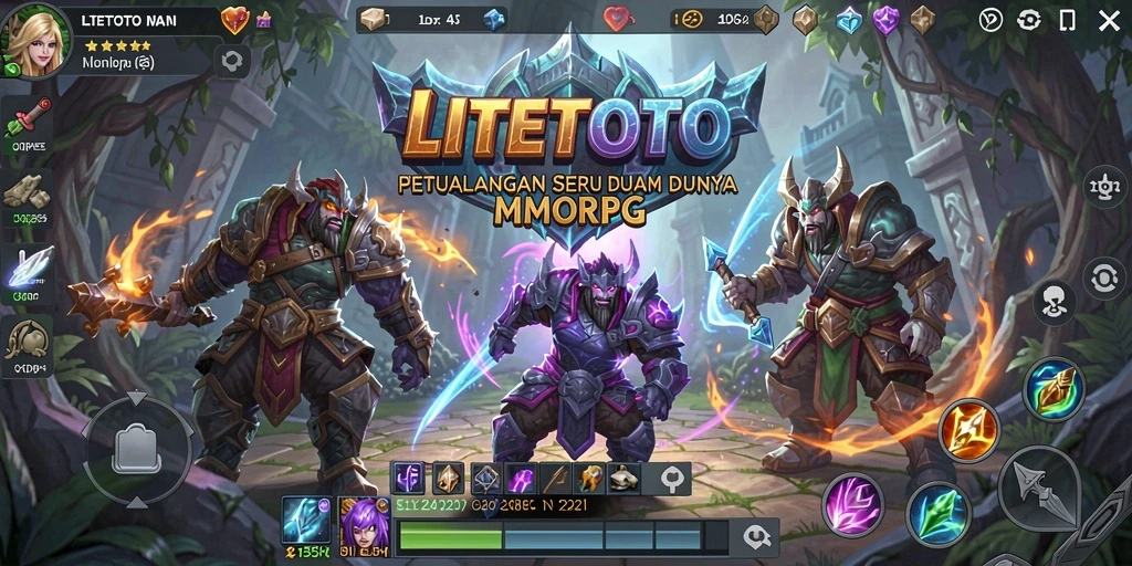 Screenshot gameplay LITETOTO menampilkan aksi seru di medan perang.