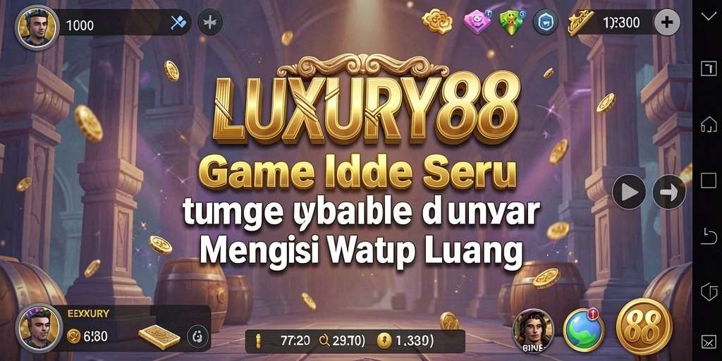 Screenshot utama dari gameplay <strong>LUXURY88</strong> yang menampilkan suasana santai dan seru.
