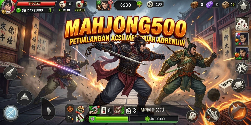 Tampilan aksi mendebarkan di MAHJONG500 dengan gameplay intens.