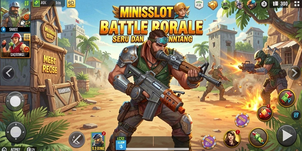 Tampilan seru gameplay Battle Royale di MINISLOT.