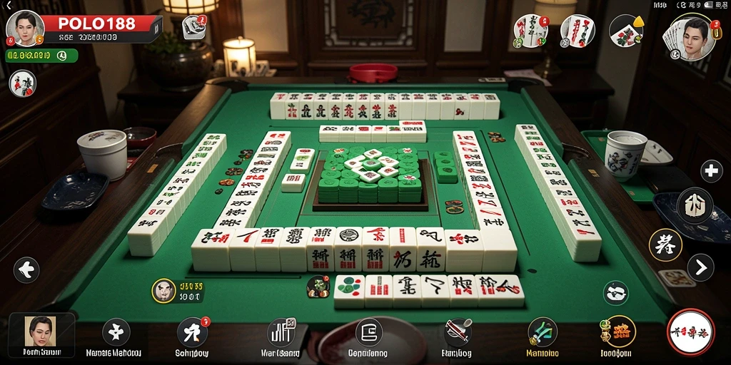 Tampilan screenshot gameplay Mahjong POLO188 yang seru.