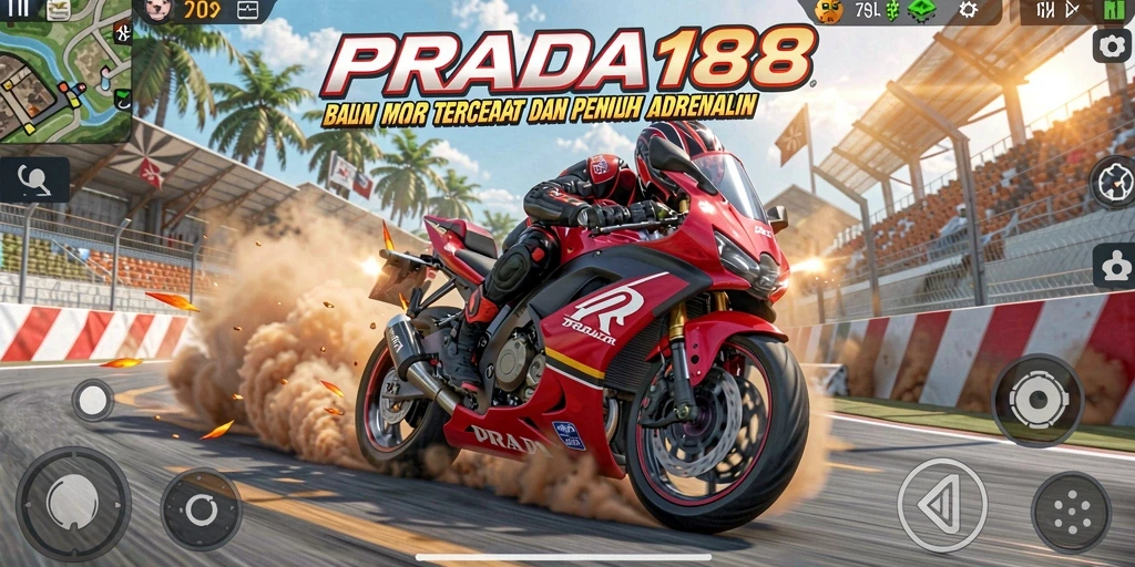 Tampilan menarik dari gameplay balapan motor PRADA188.