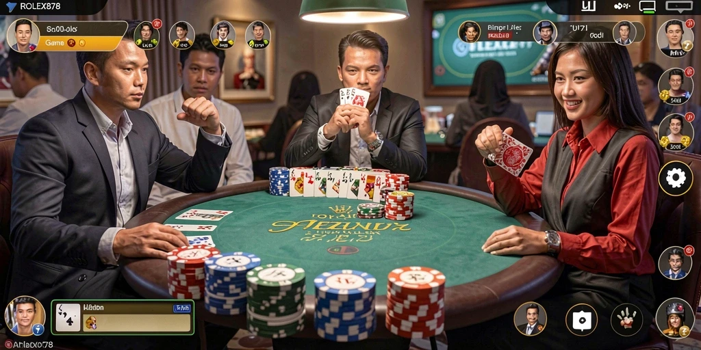 Tampilan utama game Poker yang seru dan menarik.