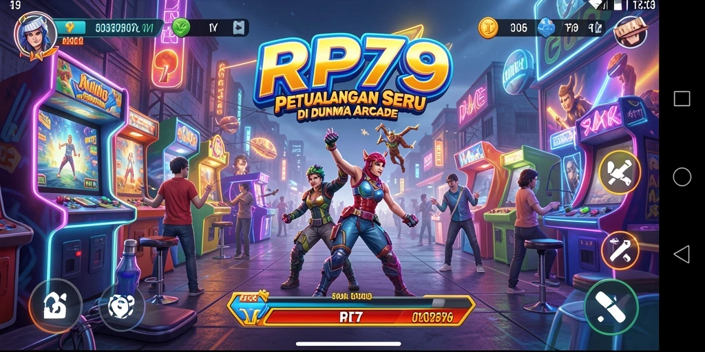 Screenshot RP79 menampilkan aksi gameplay seru dalam game Arcade.