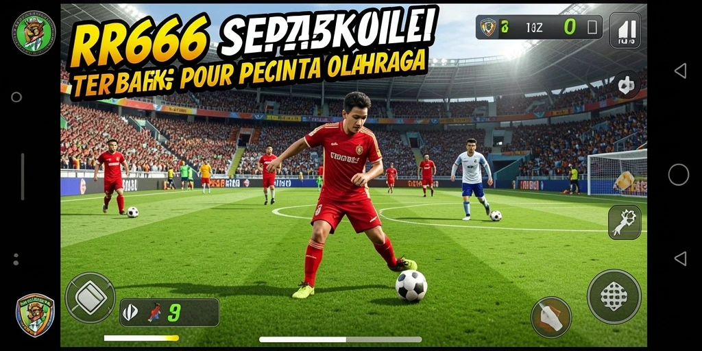Screenshot RR666 menampilkan aksi pertandingan sepak bola yang mendebarkan.