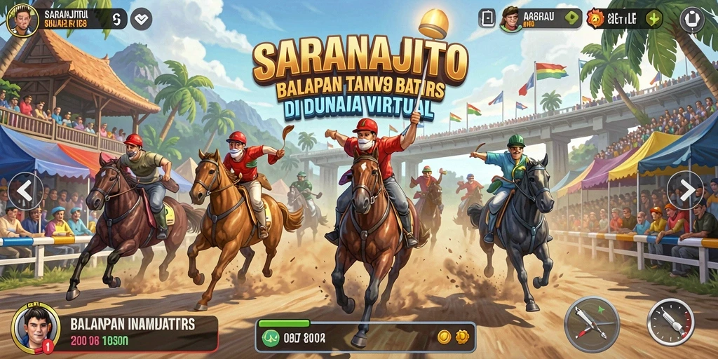 Tampilan menarik dari gameplay balap SARANAJITU yang mendebarkan.