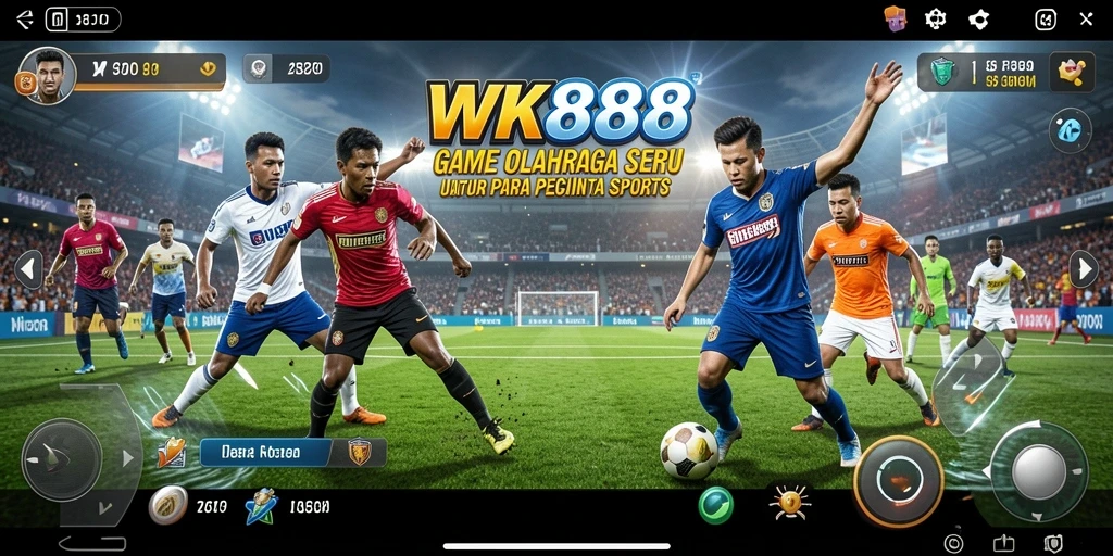 Screenshot utama WK888 menunjukkan pemain beraksi dalam pertandingan seru.
