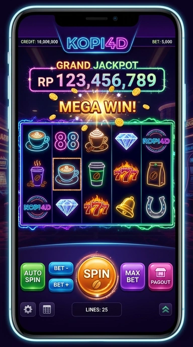 Tampilan antarmuka aplikasi kopi4d yang sederhana dan mudah digunakan.